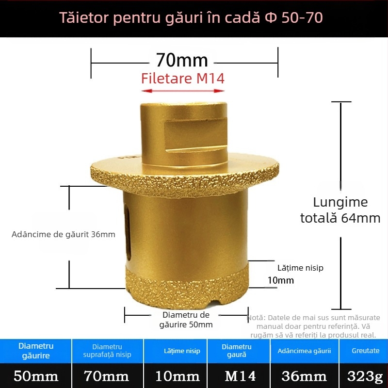Meier Shield MH0189 Diamant unghiular pentru găurire în blaturi din piatră și ceramică — Proces de brazare, destinat prelucrării pietrei