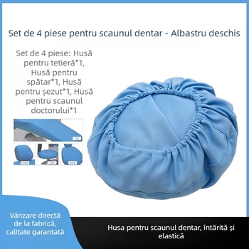 Husă pentru scaun dentar — țesătură groasă de mătase, set de 4 huse pentru perne