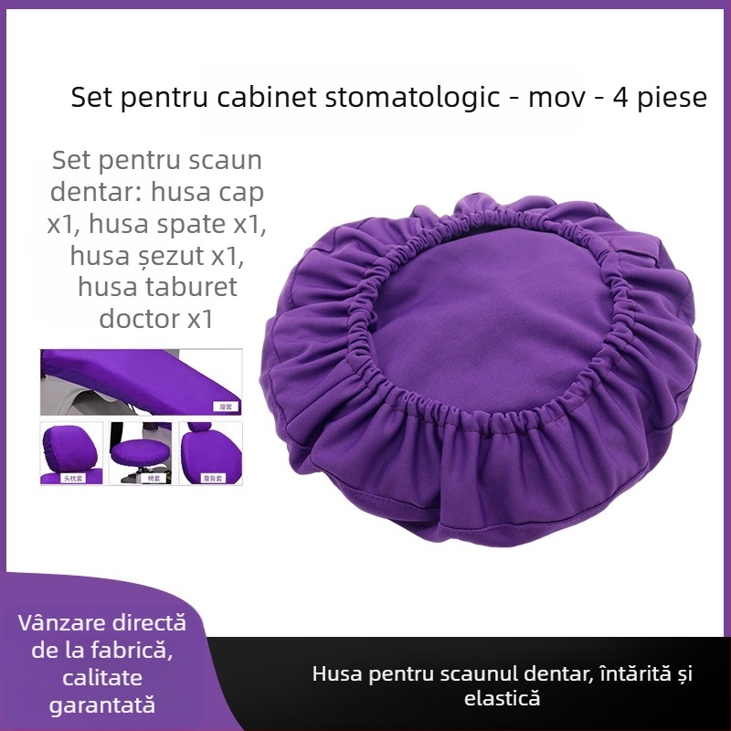 Husă pentru scaun dentar — țesătură groasă de mătase, set de 4 huse pentru perne