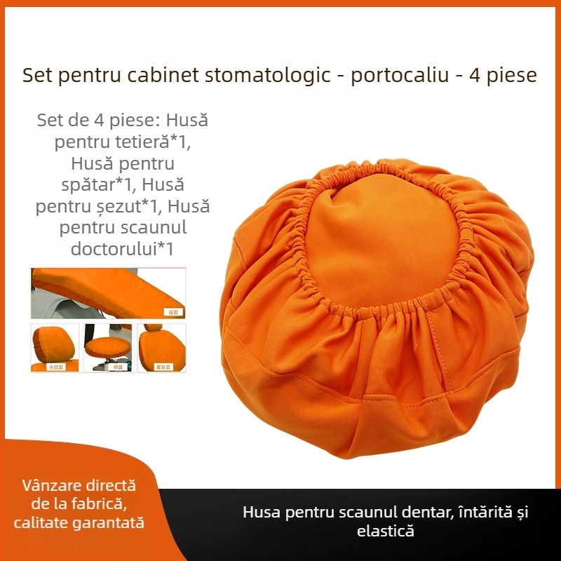 Husă pentru scaun dentar — țesătură groasă de mătase, set de 4 huse pentru perne