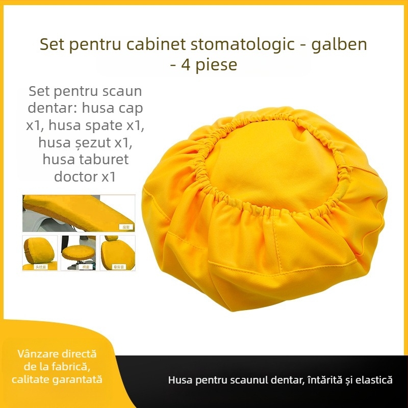 Husă pentru scaun dentar — țesătură groasă de mătase, set de 4 huse pentru perne