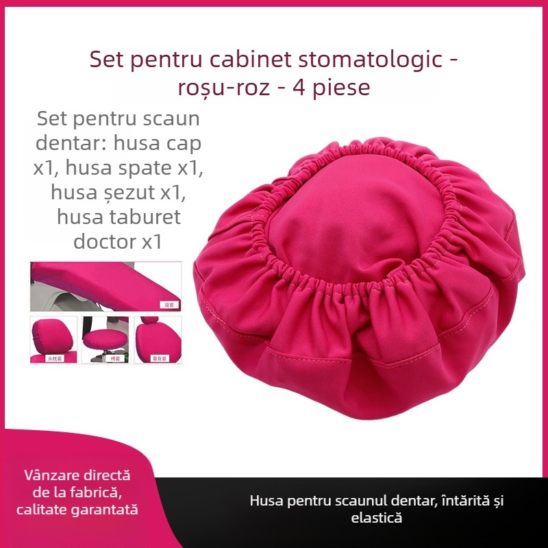 Husă pentru scaun dentar — țesătură groasă de mătase, set de 4 huse pentru perne