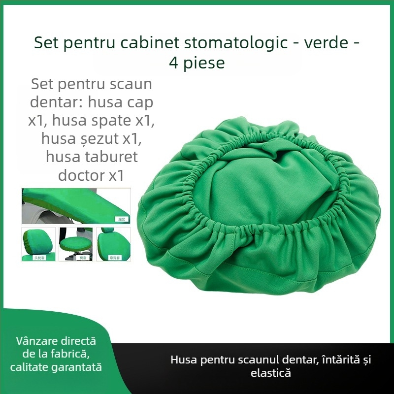 Husă pentru scaun dentar — țesătură groasă de mătase, set de 4 huse pentru perne