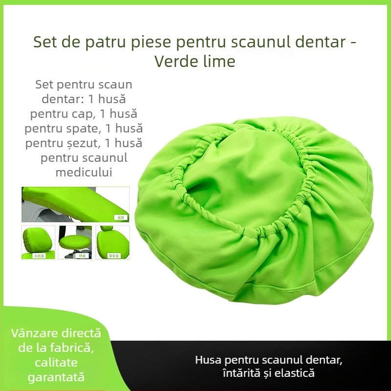 Husă pentru scaun dentar — țesătură groasă de mătase, set de 4 huse pentru perne
