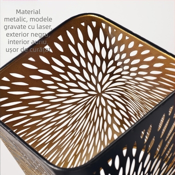 Abajur din aluminiu cu gravură laser, carcasă metalică; forme: drept, pătrat sau rotund