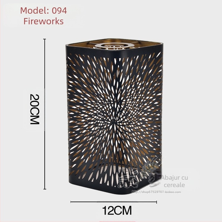 Abajur din aluminiu cu gravură laser, carcasă metalică; forme: drept, pătrat sau rotund