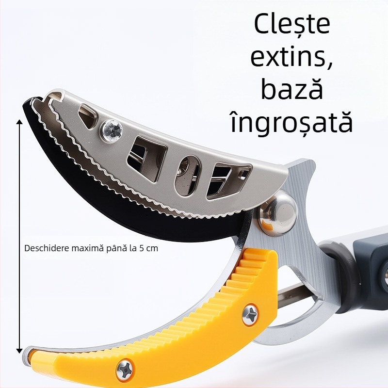 Foarfecă telescopică pentru cules fructe, cu rază lungă pentru ramuri înalte