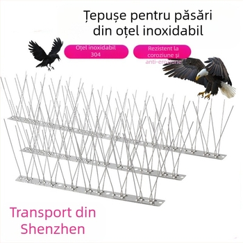 Șipci de protecție pentru păsări, din oțel inoxidabil 304, model N01, pentru grădini și sere, protecție împotriva păsilor și pisicilor