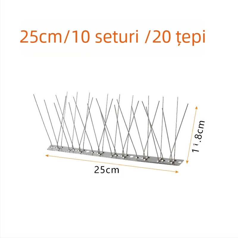Șipci de protecție pentru păsări, din oțel inoxidabil 304, model N01, pentru grădini și sere, protecție împotriva păsilor și pisicilor