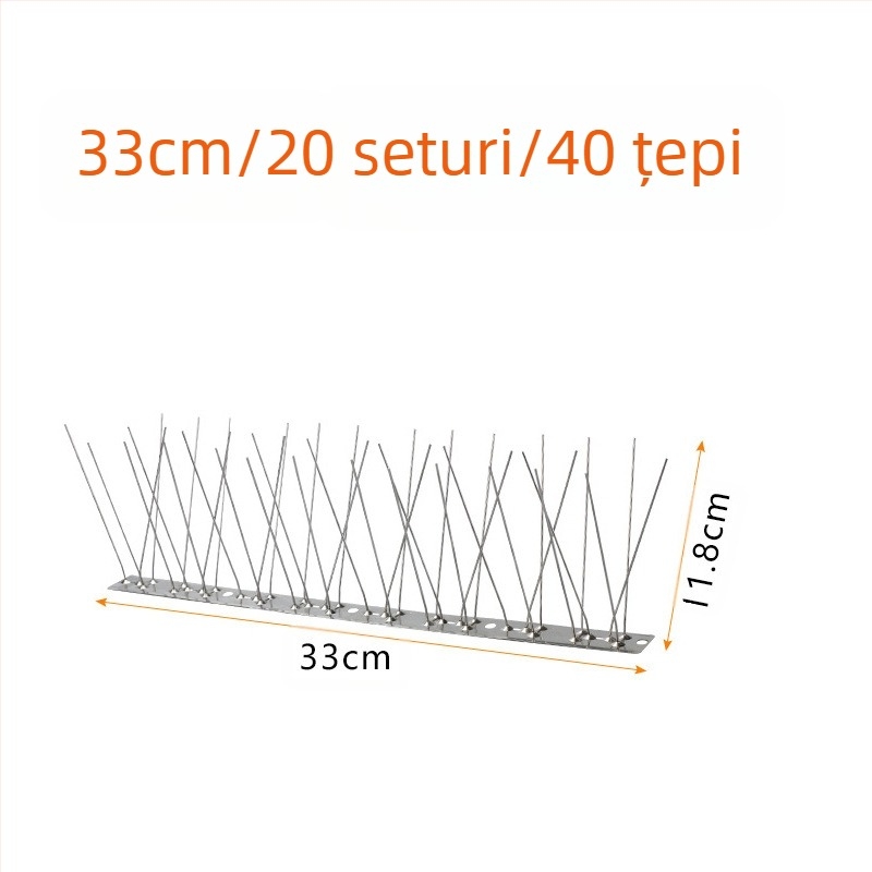 Șipci de protecție pentru păsări, din oțel inoxidabil 304, model N01, pentru grădini și sere, protecție împotriva păsilor și pisicilor