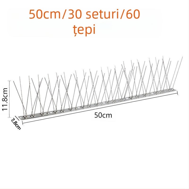 Șipci de protecție pentru păsări, din oțel inoxidabil 304, model N01, pentru grădini și sere, protecție împotriva păsilor și pisicilor