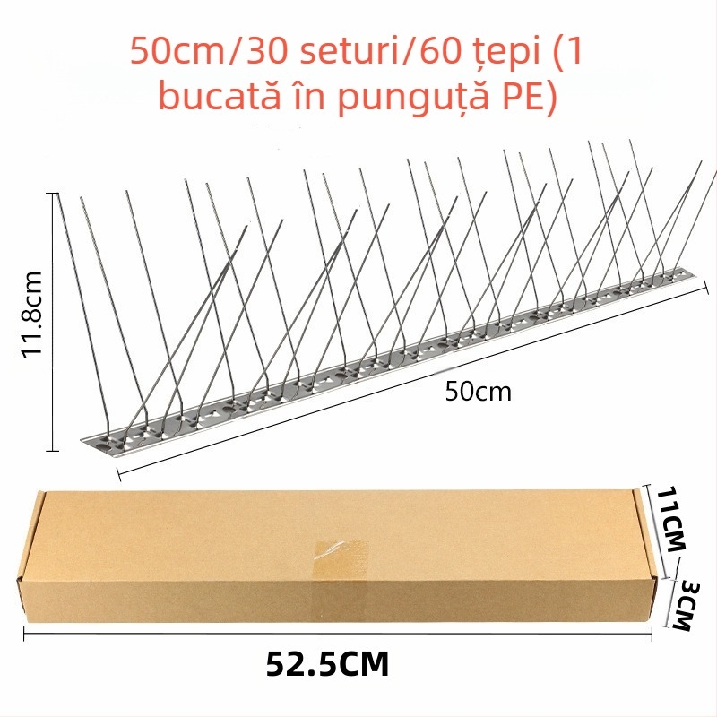 Șipci de protecție pentru păsări, din oțel inoxidabil 304, model N01, pentru grădini și sere, protecție împotriva păsilor și pisicilor