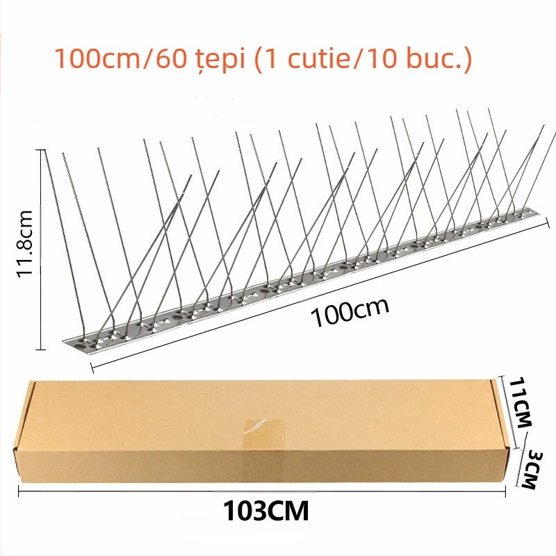 Șipci de protecție pentru păsări, din oțel inoxidabil 304, model N01, pentru grădini și sere, protecție împotriva păsilor și pisicilor