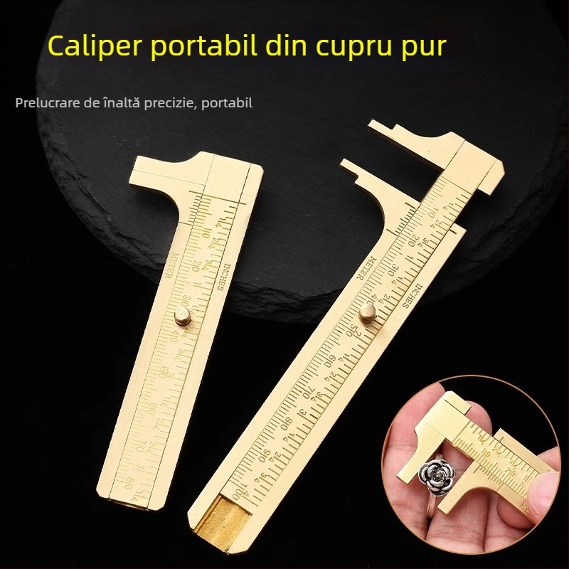Caliper Vernier Digital pentru bijuterii – Înaltă precizie, cupru pur, afișaj LCD, pentru măsurarea bijuteriilor mici și a obiectelor miniaturale