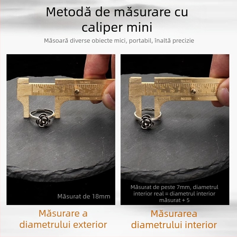 Caliper Vernier Digital pentru bijuterii – Înaltă precizie, cupru pur, afișaj LCD, pentru măsurarea bijuteriilor mici și a obiectelor miniaturale