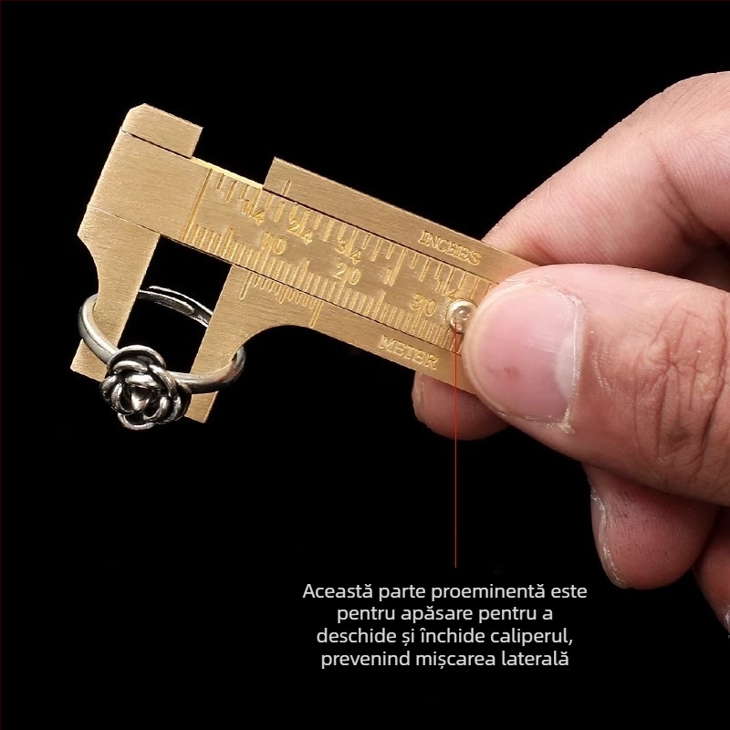 Caliper Vernier Digital pentru bijuterii – Înaltă precizie, cupru pur, afișaj LCD, pentru măsurarea bijuteriilor mici și a obiectelor miniaturale