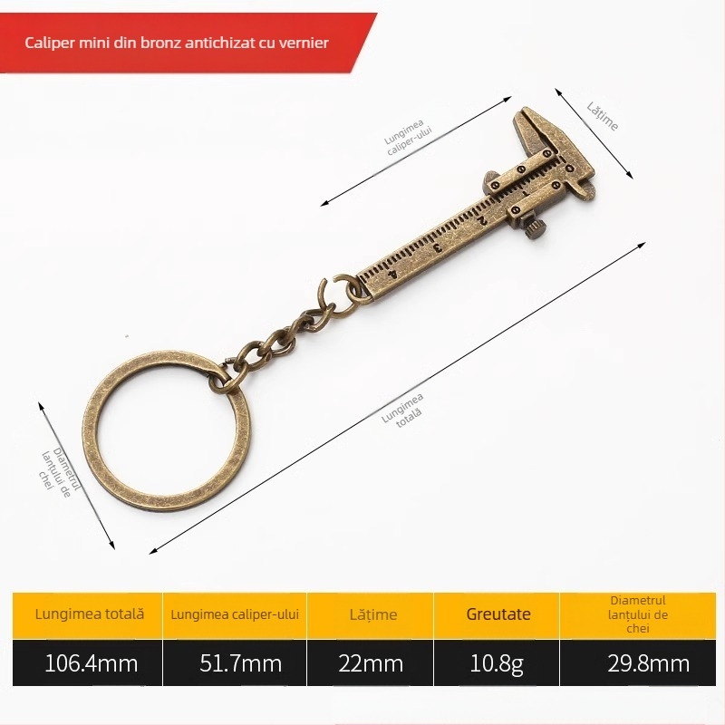 Caliper Vernier Digital pentru bijuterii – Înaltă precizie, cupru pur, afișaj LCD, pentru măsurarea bijuteriilor mici și a obiectelor miniaturale
