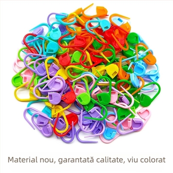 Știfturi plastice pentru croșetat, cu cleme marcatoare — Wen Yuexin, 80 seturi (8.000 buc.), aproximativ 205 g/ambalaj, stil modern