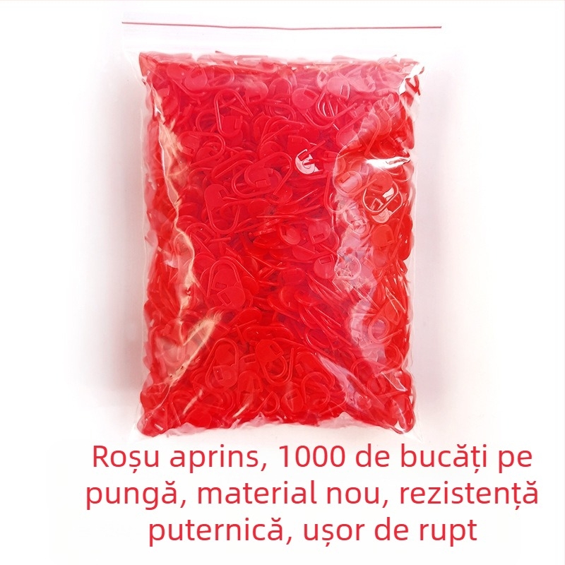 Știfturi plastice pentru croșetat, cu cleme marcatoare — Wen Yuexin, 80 seturi (8.000 buc.), aproximativ 205 g/ambalaj, stil modern