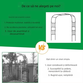 Stativ arcuit pentru flori, țeavă din oțel cu acoperire PE, potrivit pentru 11 aplicații