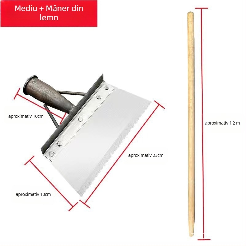 Lopată pentru zăpadă din oțel mangan cu lamă dințată, pentru agricultură, zootehnie și curățenie casnică