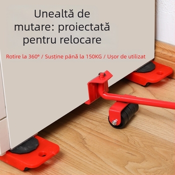 Set de unelte pentru mutat mobilier, 5 piese, portabil, pentru uz casnic