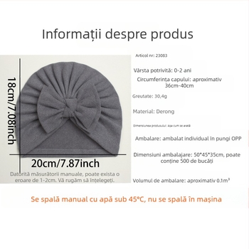 Căciulă pulover cu funda pentru copii, caldă, respirabilă, protecție UV, rezistentă la vânt