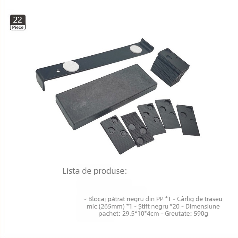 Set instrumente pentru podea din lemn – oțel carbon, 45 de piese, 1,65 kg, 35/40 mm, Utilizare casnică