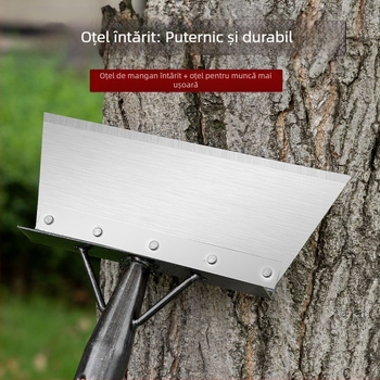 Lopată de zăpadă din oțel mangan cu margine zimțată pentru îndepărtarea zăpezii, gunoi de grajd și curățenie casnică