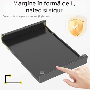 Meiyijia Capac pentru plita cu gază și suport înălțat pentru plită cu inducție, oțel carbon, fără montaj, design modern