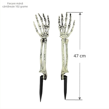 Rekvizit înfricoșător de Halloween: mână și antebraț realist pentru case bântuite, set de cranii pentru baruri și KTV