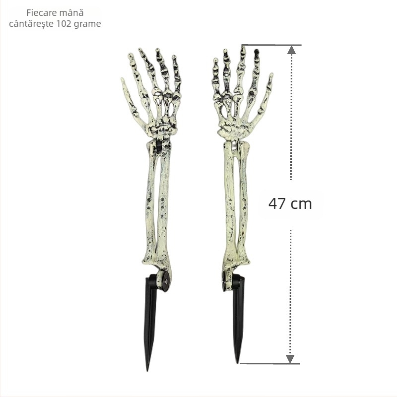 Rekvizit înfricoșător de Halloween: mână și antebraț realist pentru case bântuite, set de cranii pentru baruri și KTV