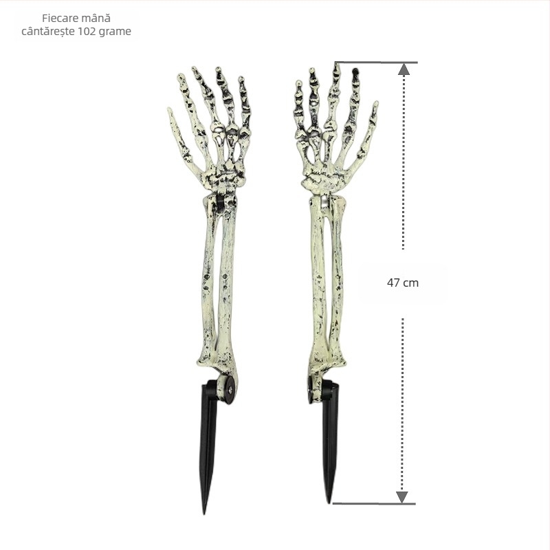 Rekvizit înfricoșător de Halloween: mână și antebraț realist pentru case bântuite, set de cranii pentru baruri și KTV