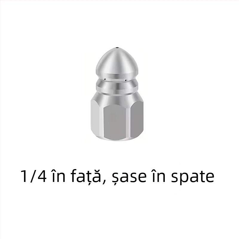 Duza din oțel inoxidabil pentru curățare conducte la presiune înaltă, cu cuplură 1/4 inch și conectare rapidă 3/8 inch, marca Independent