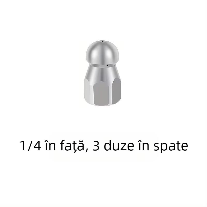 Duza din oțel inoxidabil pentru curățare conducte la presiune înaltă, cu cuplură 1/4 inch și conectare rapidă 3/8 inch, marca Independent