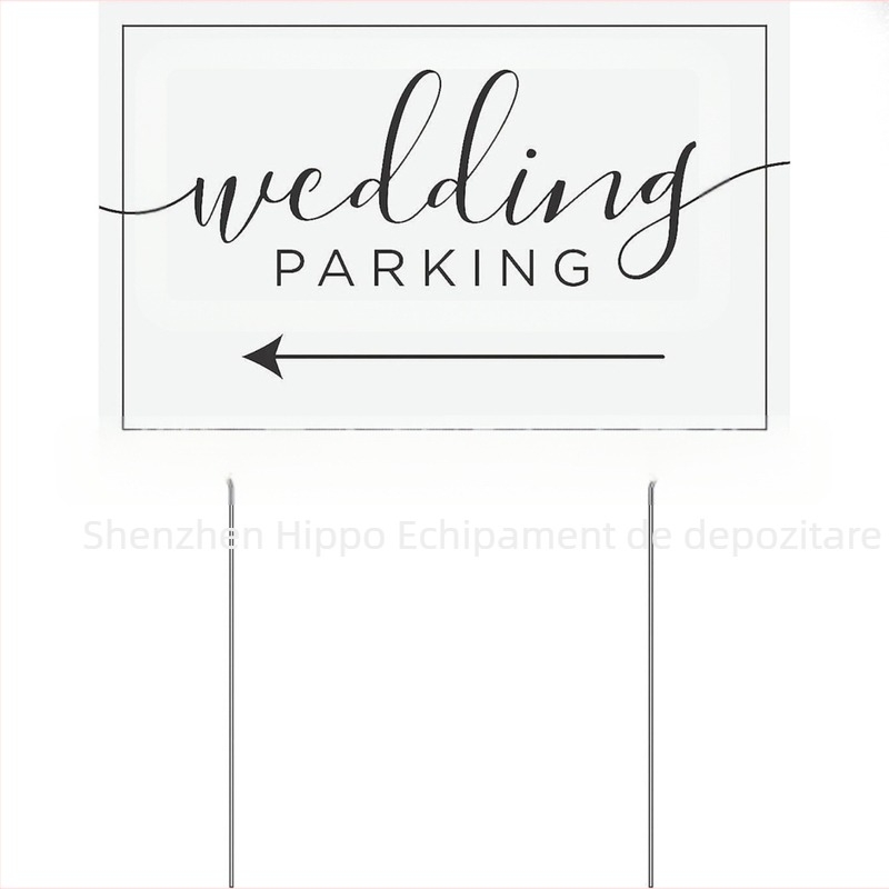 Semn decorativ de curte cu săgeată pentru nunți în aer liber, direcționare curte