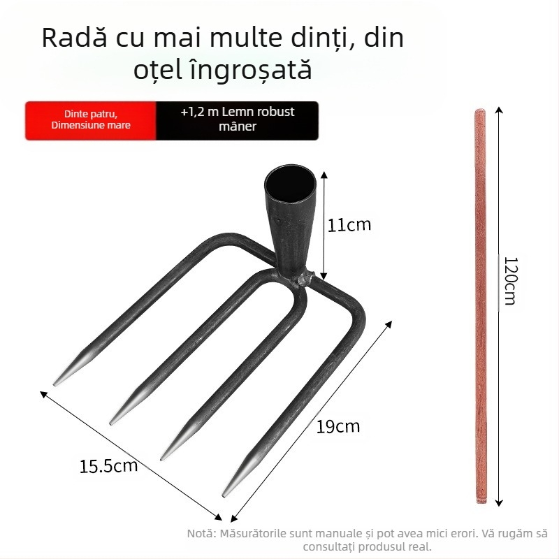 Grebă pentru exterior – afânare a solului cu structură integral din oțel; Brand: Alte; Domeniu de utilizare: Alte