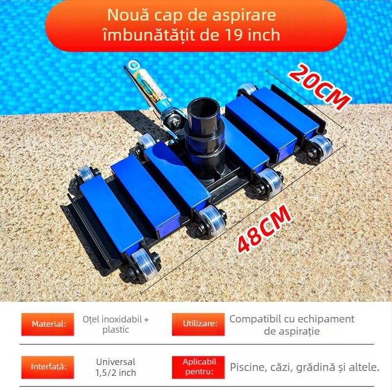 Cap de aspirație pentru piscină, din aliaj de aluminiu, destinat piscinelor gonflabile