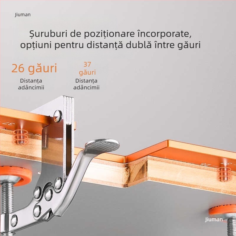 Șablon de canelare din aliaj de aluminiu, fără mâner, cu utilizare duală, canalare în formă de U pentru tâmplărie