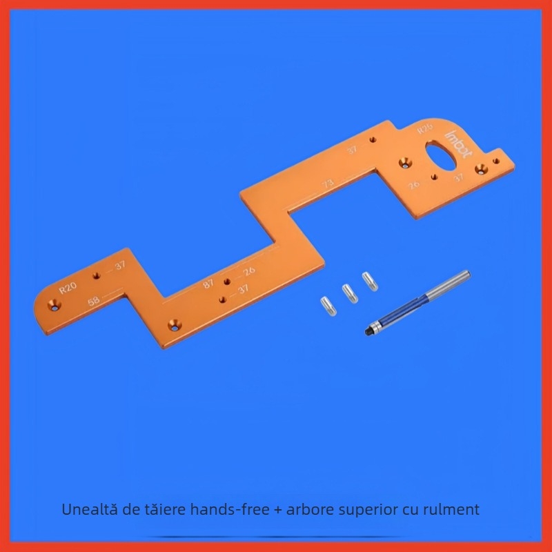 Șablon de canelare din aliaj de aluminiu, fără mâner, cu utilizare duală, canalare în formă de U pentru tâmplărie