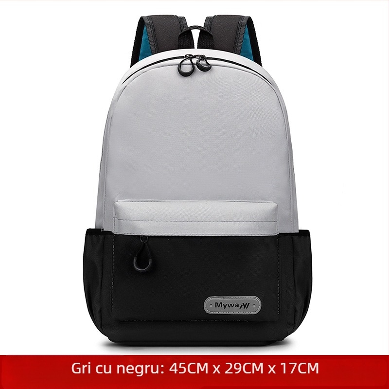 Ghiozdan pentru elevi de școală primară, unisex, cu design de reducere a efortului, din Oxford, respirabil, rezistent, bretele cu pernă de aer, pentru uz școlar