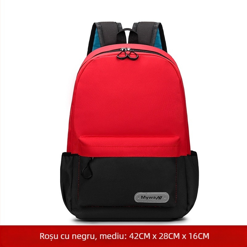 Ghiozdan pentru elevi de școală primară, unisex, cu design de reducere a efortului, din Oxford, respirabil, rezistent, bretele cu pernă de aer, pentru uz școlar