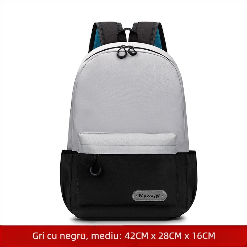 Ghiozdan pentru elevi de școală primară, unisex, cu design de reducere a efortului, din Oxford, respirabil, rezistent, bretele cu pernă de aer, pentru uz școlar