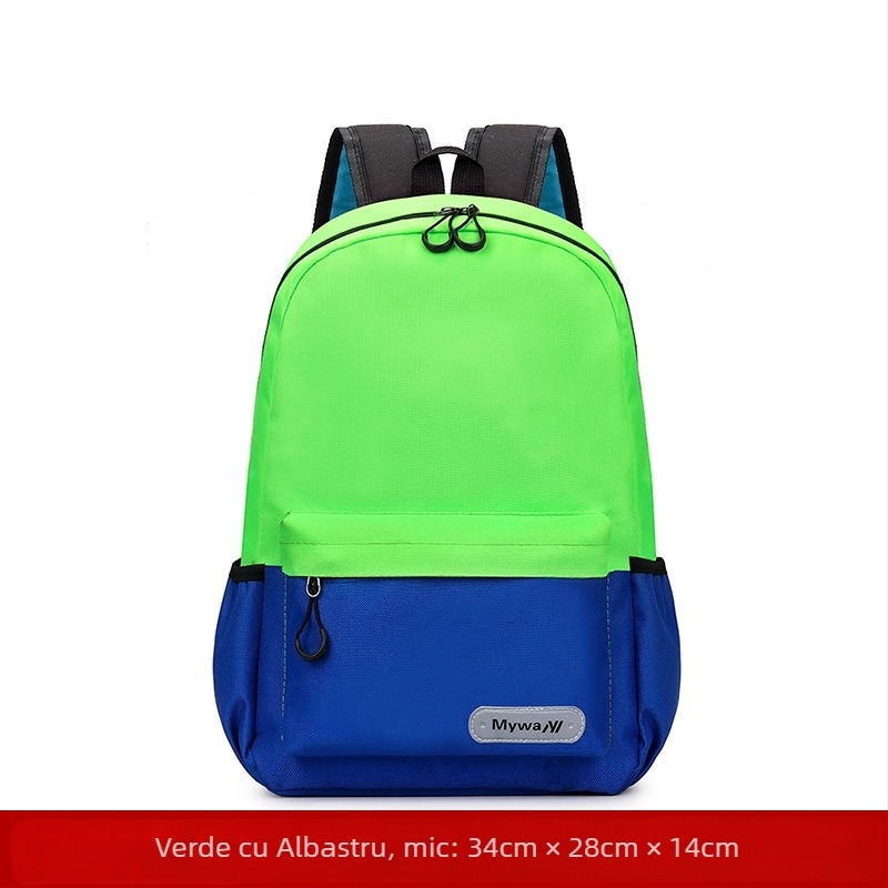 Ghiozdan pentru elevi de școală primară, unisex, cu design de reducere a efortului, din Oxford, respirabil, rezistent, bretele cu pernă de aer, pentru uz școlar