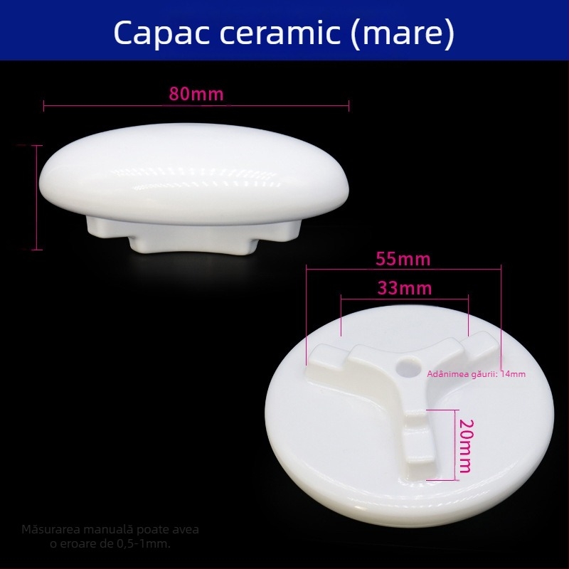 Accesoriu pentru scaunul dentar: capac ceramic, filtru din plastic, vas din sticlă și ventil