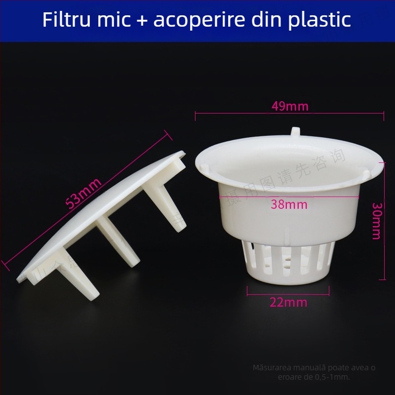 Accesoriu pentru scaunul dentar: capac ceramic, filtru din plastic, vas din sticlă și ventil