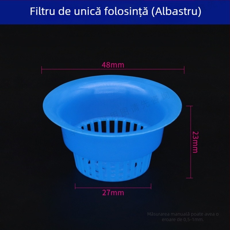 Accesoriu pentru scaunul dentar: capac ceramic, filtru din plastic, vas din sticlă și ventil