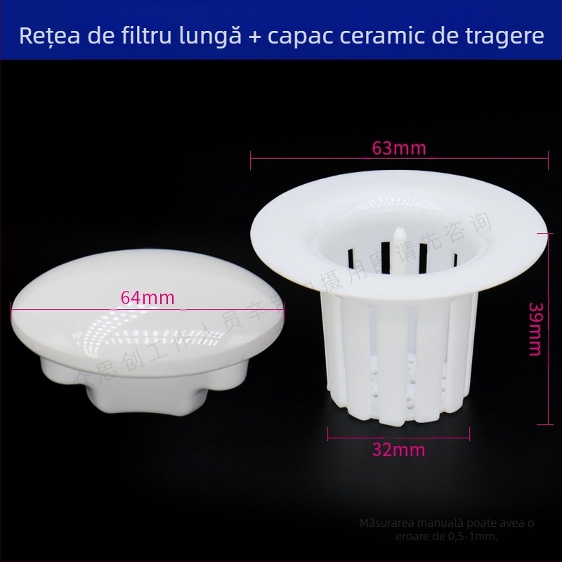 Accesoriu pentru scaunul dentar: capac ceramic, filtru din plastic, vas din sticlă și ventil
