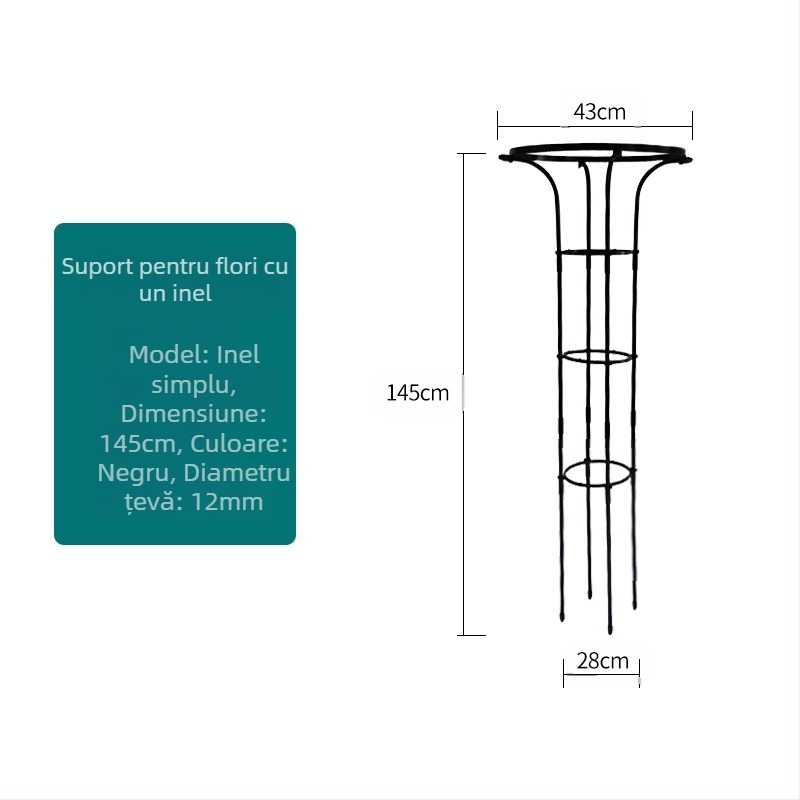 Cadru de cățărare pentru plante, suport de ghivece și raft pentru balcon, țevi metalice cu acoperire din plastic, stil pastoral, utilizare combinată