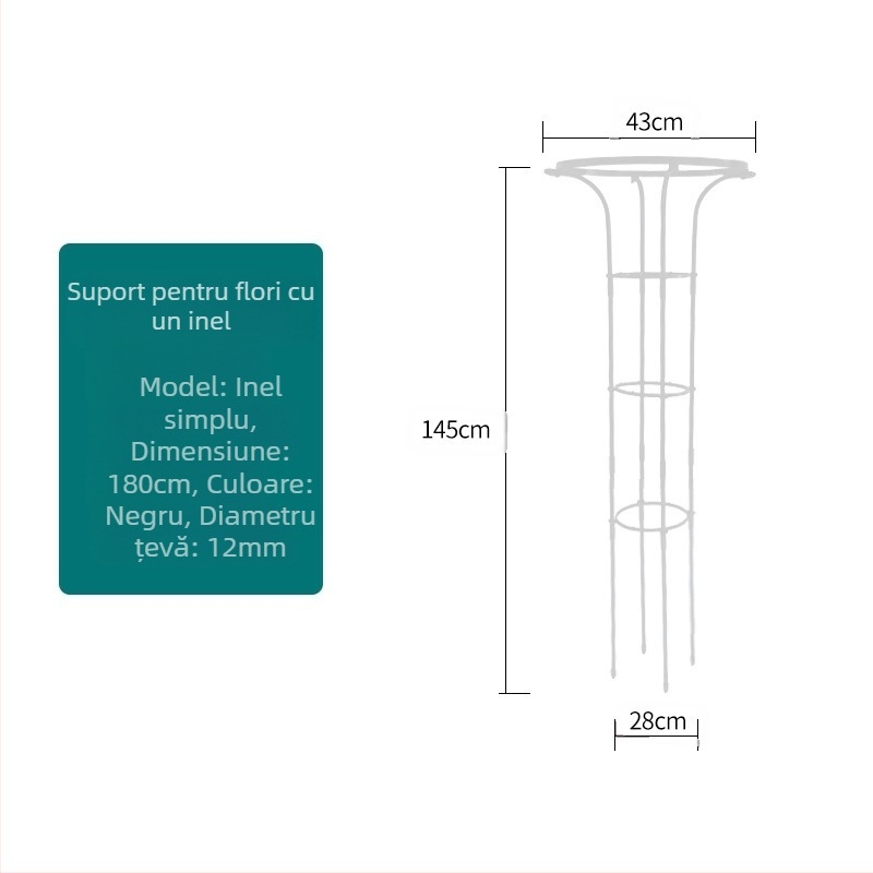 Cadru de cățărare pentru plante, suport de ghivece și raft pentru balcon, țevi metalice cu acoperire din plastic, stil pastoral, utilizare combinată